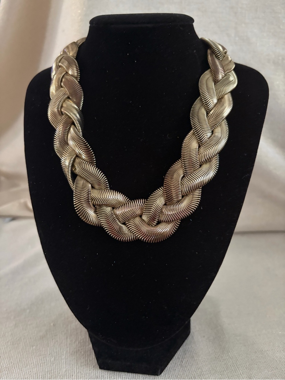 Cara Gold Braided Statement Necklace - Women Jewelry